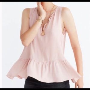 Madewell Peplum Sleeveless Top